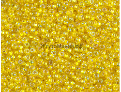 БИСЕР PRECIOSA 10/0 - 50г - 87019 ПРОЗРАЧНЫЙ С СЕРЕБРЯНОЙ ЛИНИЕЙ ВНУТРИ РАДУЖНЫЙ ЖЁЛТЫЙ