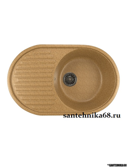 Мойки из искусственного мрамора MIXLINE ML-GM16 овальная с крылом 455*720*180мм