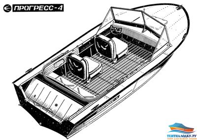 Тент на лодку ПРОГРЕСС 4