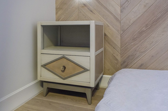 Тумба с ящиком и нишей, в стиле 50-х.