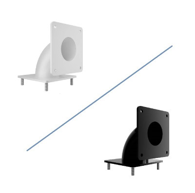 АДАПТЕР ОТВОД ПОД ПРЯМОЙ УГОЛ 90° для крепления коробок BOXFORCAM. Для систем видеонаблюдения и крепления видеокамер. (белая/чёрная)