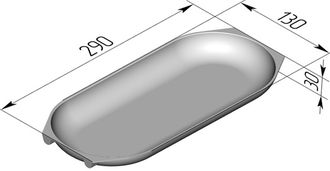 Форма Батонница 290 х 130 х 30 мм