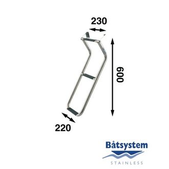 Трап транцевый Batsystem BUT32 600 x 230/220 мм 3 ступеньки, 9519037488