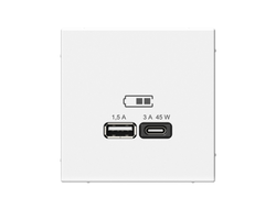 Systeme Electric ArtGallery Лотос USB Розетка A + тип-C 45Вт QC, PD, механизм GAL001329