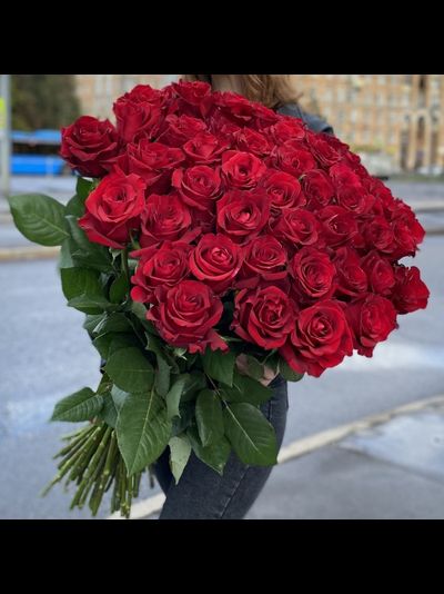 51 красная роза (Роял фреш)