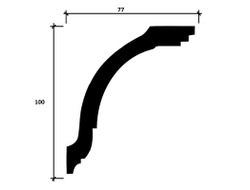 Потолочный плинтус DECOR-DIZAYN DD08, из дюрополимера, под покраску, ударопрочный, 2 метра
