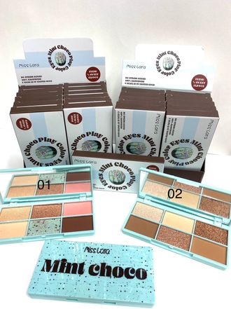 Тени для век Miss Lara Mint Choco, 6 цветов ( набор 2 шт.)