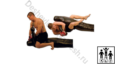 Манекен борцовский двуногий кожа