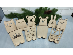 Подставка для телефона ассортимент, фанера 4 мм