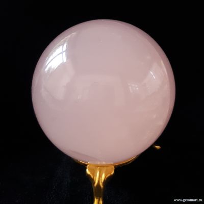Шар из розового кварца с эффектом звезды. 70*70*70мм.