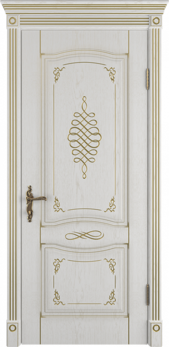 Дверь ПГ ВЕСТА (VESTA), цвет BIANCO CLASSIC PG, покрытие Эко Шпон