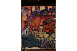 Эскиз к картине «Революционные дни», 1969 г.,  холст, масло, 90х70