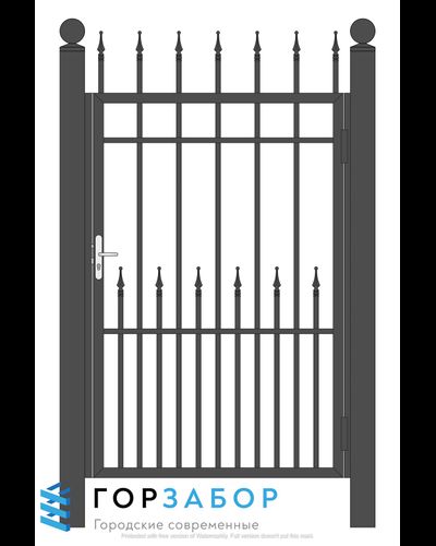 Калитка сварная с элементами ковки KSZ15-31 купить с доставкой по Москве и Московской области