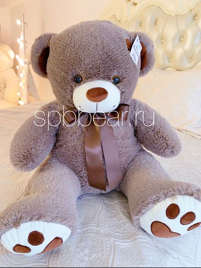 Плюшевый медведь 110 см кофейный Тони