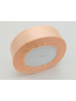 Лента атласная 25 мм, цвет персиковый арт. 07
