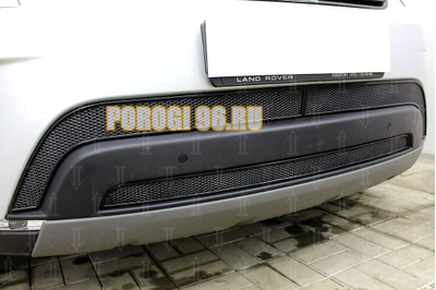 Защита радиатора Land Rover Discovery V 2017- (3 части) black PREMIUM