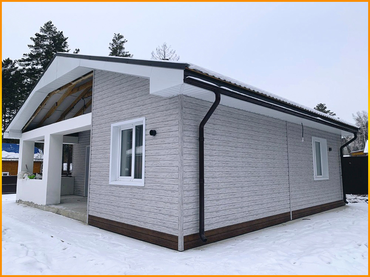 Монтаж сайдинга под светлое дерево с утеплением