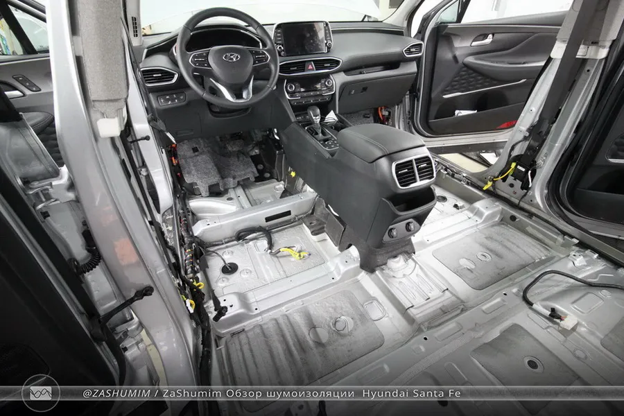 Фото отчет шумоизоляции Hyundai Santa Fe