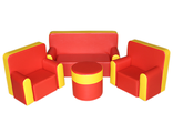 «Малютка»комплект мягкой игровой мебели объем: 0,4 м3; вес: 7 кг; 1 место