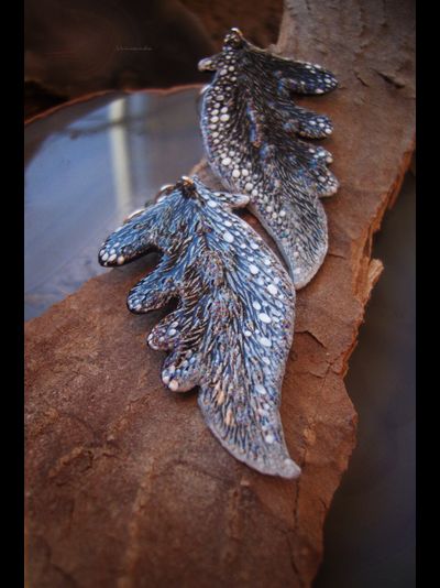 "Крылышки Полумглистой феи", серьги в стиле фэнтези