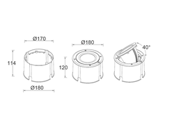 Встраиваемый грунтовый  светильник led  LAND 13А