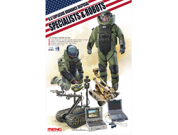 Сборная модель: (MENG HS-003) U.S. Explosive ordnance disposial specialists & robots
