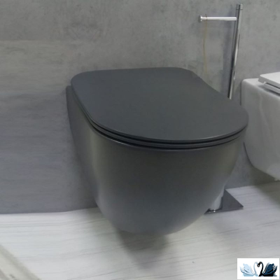 Унитаз Creavit Free FE320-11AM00E-0000, Antrasit, подвесной, графит матовый