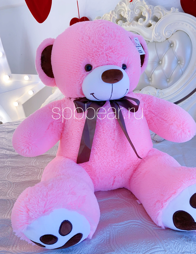Большой плюшевый мишка 150 см розовый Тони