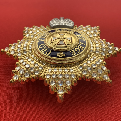 Звезда ордена Белого Орла со стразами и короной, копия LUX! Лот № 46.