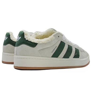 Зимние кроссовки Adidas Campus 00s Grey Green With Fur