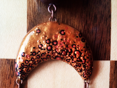 Подвеска с авантюринами и месяцем "Рыбка Лунного Пути"