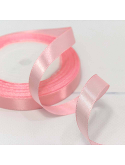 Лента атласная 12мм (04, розовая), 22,9м