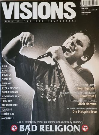 Visions Magazine April 1998 Bad Religion, Soundgarden, Иностранные музыкальные журналы, Intpressshop