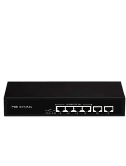 6-портовый POE коммутатор (4 порта POE + 2 порта UpLink)