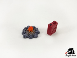 Набор аксессуаров "Кемпинг у костра" - Коллекционная ФИГУРКА 1/12 scale CAMPING EQUIPMENT (DH-E002) - DRAGON HORSE
