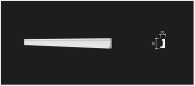 Молдинг Decor Dizain DD628, дюрополимерный, влагостойкий, под покраску, длина 2 м