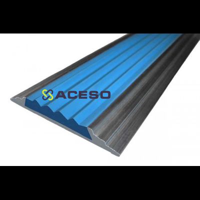 Алюминиевая полоса с резиновой вставкой 3000 мм  цвет в ассортименте