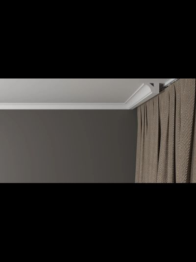 Потолочный плинтус DECOR-DIZAYN DD37, из дюрополимера, под покраску, ударопрочный, 2 метра