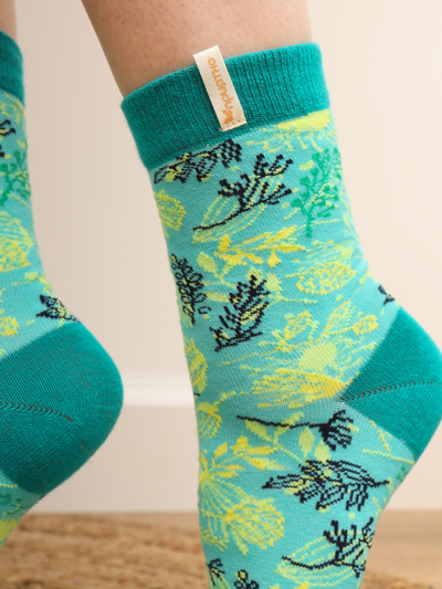 НОСКИ ПРИЯТНО "ЛИСТЬЯ НА ЗЕЛЁНОМ"