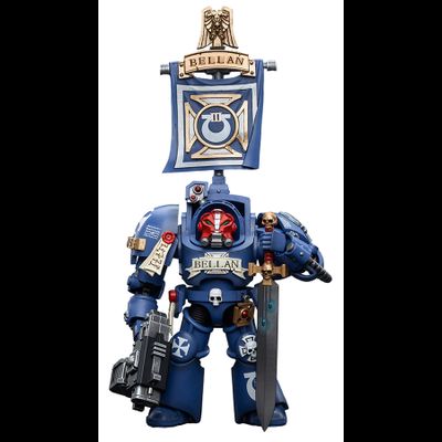 Сержант-Терминатор Ультрамаринов (Warhammer 40k) - КОЛЛЕКЦИОННАЯ ФИГУРКА 1/18 Ultramarines Terminators Sergeant Bellan (JT6663) - JOYTOY