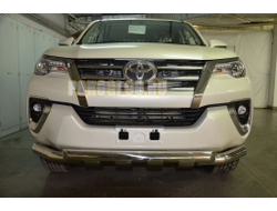 Защита переднего бампера (G) d76 для Toyota Fortuner (2017-2019)