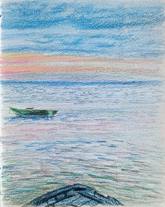 "Летнее солнце" бумага пастель Дубяго В.В. 1980-е годы