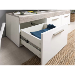 Петра Тумба под ТВ 13.281 Белый PE шагрень, Милк софт ПВХ, Бетон Чикаго беж LS 00 953 ПВХ