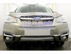 Защита радиатора Subaru Forester 2016- chrome низ PREMIUM