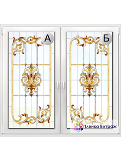 Витражная пленка, витражная пленка самоклеющаяся, пленочный витраж с классическим рисунком
