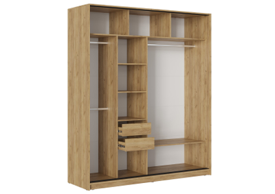 Бостон шкаф-купе ШК-005 Дуб Крафт золотой/Серый Шифер