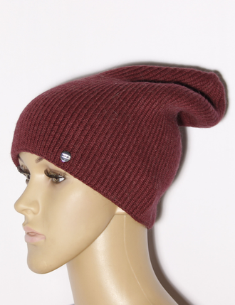 Шапка женская "Мелкая резинка ангора" 231 персик, св.серая, пудра, бордовая, серая, розовая, синяя, голубая, жёлтая