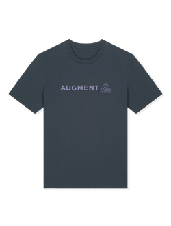 Футболка AUGMENT ENIGMA; T-Shirt INDIA INK GREY - Logo LAVENDEL