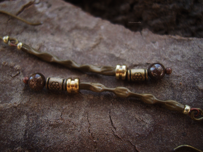 Бохо-серьги "Тропа по Редколесью"