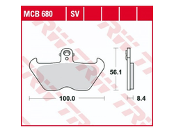 Тормозные колодки передние TRW MCB680SV для BMW (Sinter Street SV)